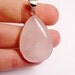 Rose quartz focal pendant ,genuine gemstone,A quality 1 pcs ,34 mm by 25 mm