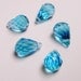 Faceted teardrop crystal briolette beads 12 pcs 11mm by 7mm side drill