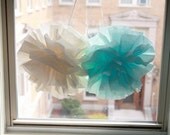 Tutu - Set of 6 medium tissue pom poms, 14'' balls, choose your colors
