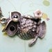 Owl Necklace -Owl with Flower