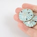 Beach Jewelry Sand Dollar Earrings Bohemian Boho Chic Light Turquoise Blue Summer Jewelry Distressed Weathered Shabby Chic Ocean Aqua