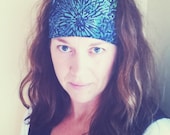 Glorious Green Headband, size M or L - yoga headband, dreadlocks:  Gypsy Wraps by Julie Bartel