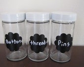 SALE-Buy 2 Chalkboard Labels get one FREE-Scalloped Round-Set of 10-1.5 inches