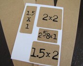 Kraft Labels-Stickers-Envelope Seal-Embellishment-Square Label-Rectangle Label-Brown Kraft