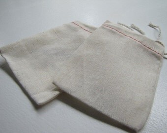 Muslin Cloth Drawstring Bags for stamping, gift wrap and packaging