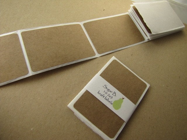 Kraft Labels for Stamping-Gift Wrap-Scrapbooking Embellishment-Set of 20 2 x 3 inches