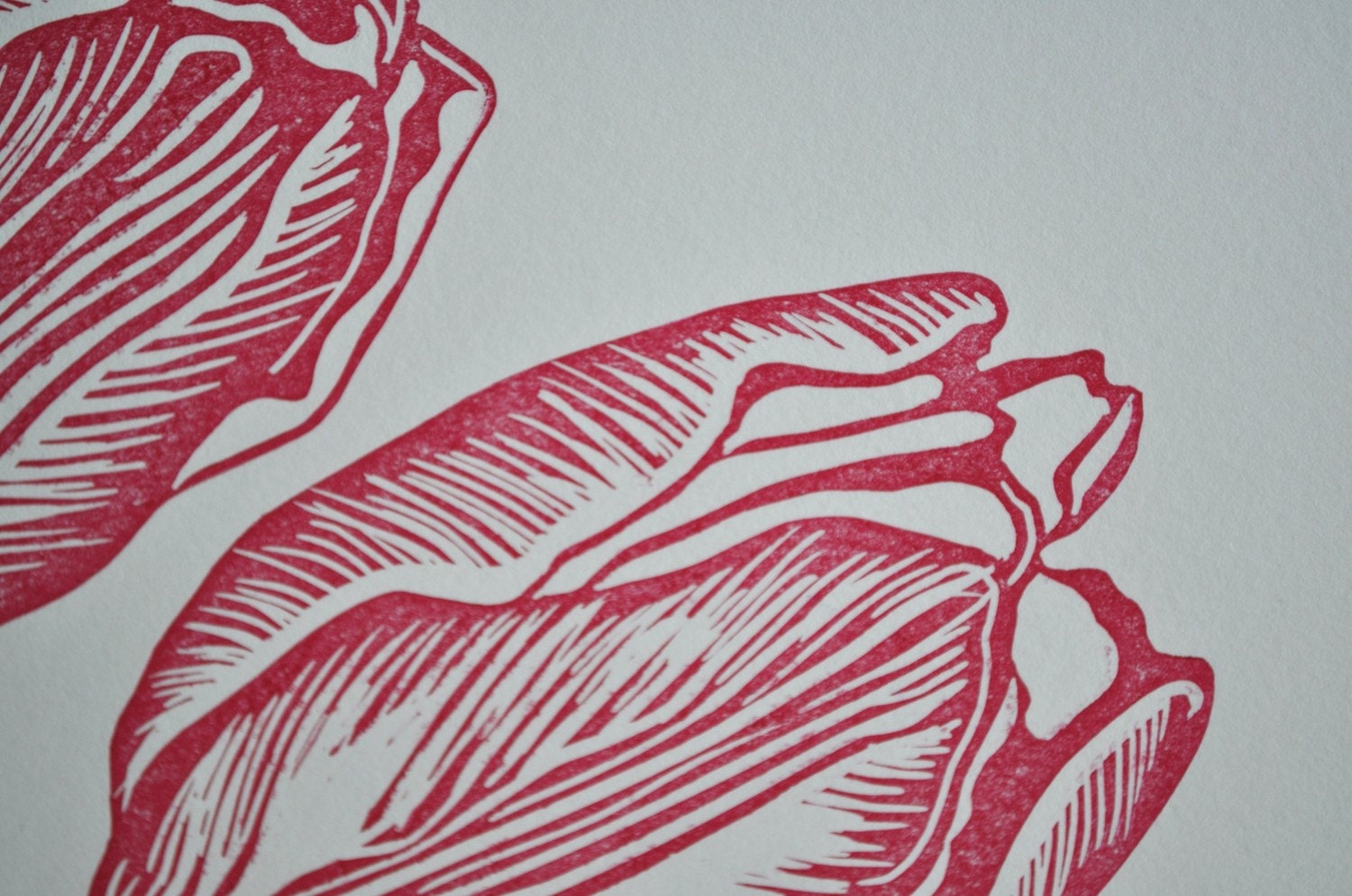 Tulip Original Art Lino Print UK