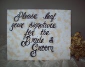 Wedding Instruction Canvas