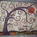 Wedding guestbook thumbprint tree Canvas.....16 x 20 canvas....50-100 guests.....Fall Wedding theme