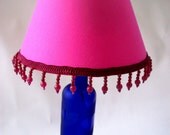 Upcycled Recycled Cobalt Heart Love Table Lamp Eco Friendly Home Lighting