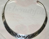 Vintage Cuff Necklace, Vintage Sterling Silver Open Cuff Collar Necklace, Collar Necklace, Vintage Collar Necklace, Etsy Jewelry