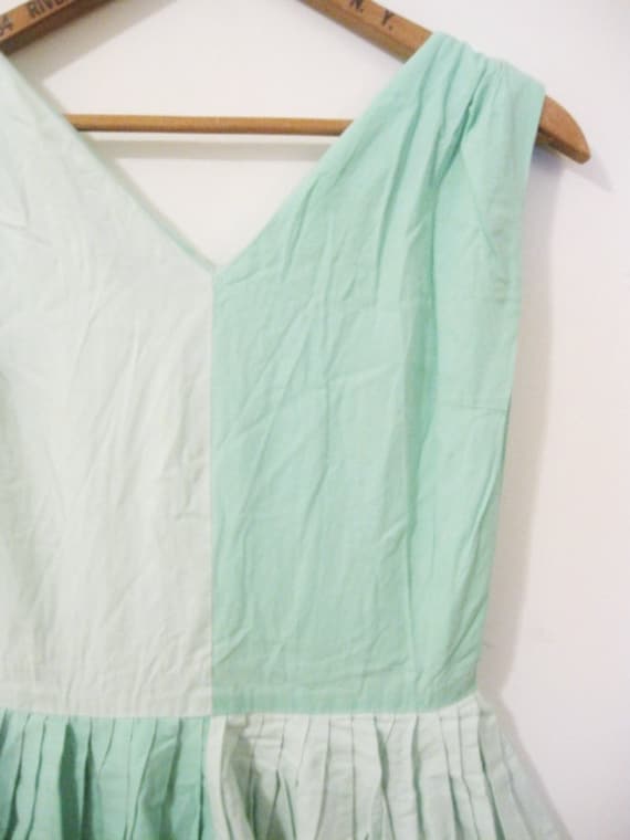 1940s-1950s COLOR BLOCK spring dress