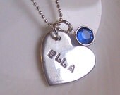 Silver Personalized Necklace, Name Necklace, Artisan Silver Jewellery and Keepsakes