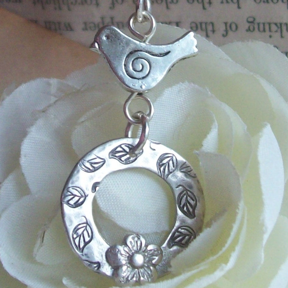 Silver Necklace - Bird Design - Artisan Silver Jewellery