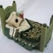 DOLLS HOUSE MINIATURES - OOAK HANDMADE BED - WINTERTIME