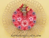 Faux Taxidermy Wall Ornament Woman with Gold Hair