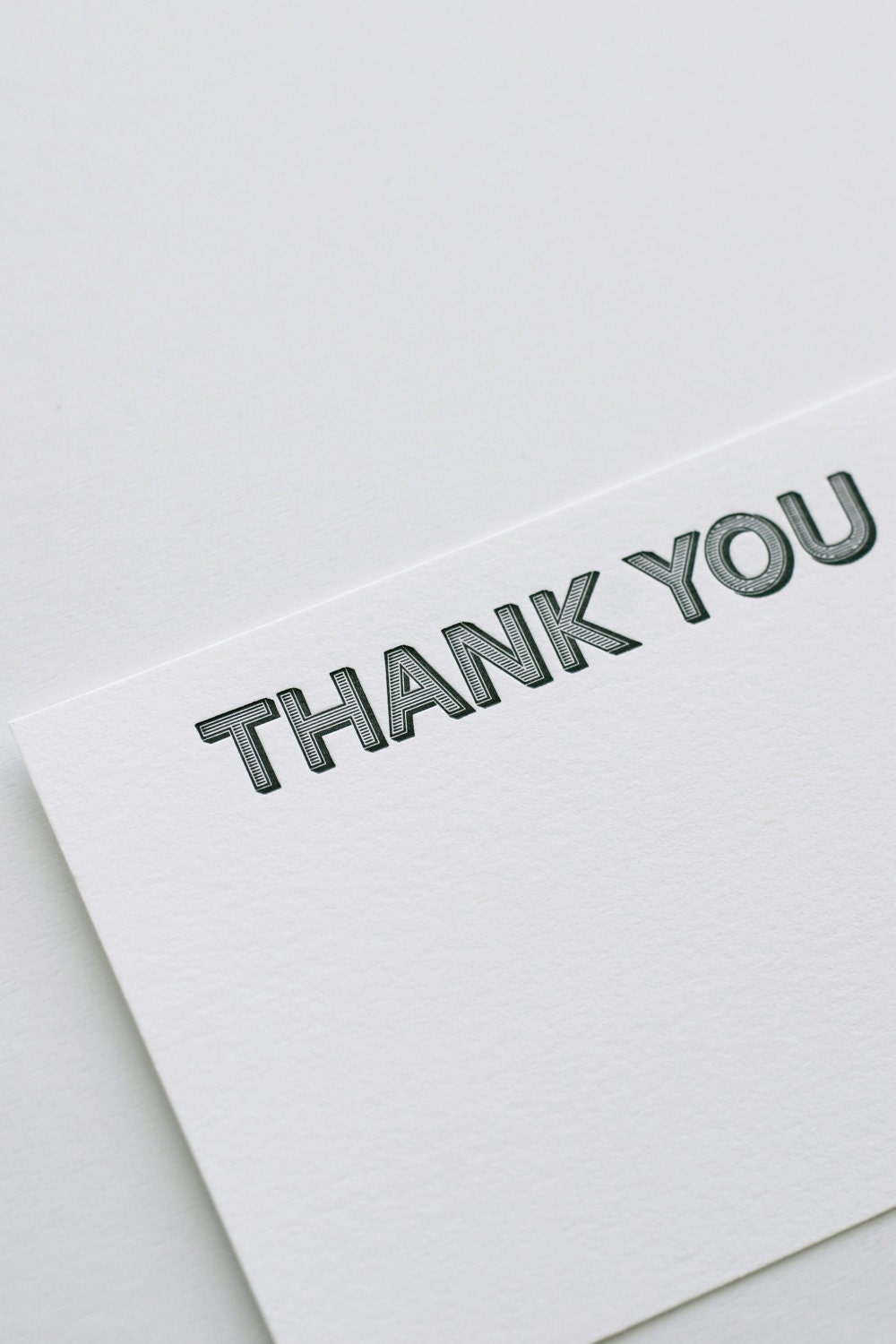 Letterpress Thank You Cards - Set of 6