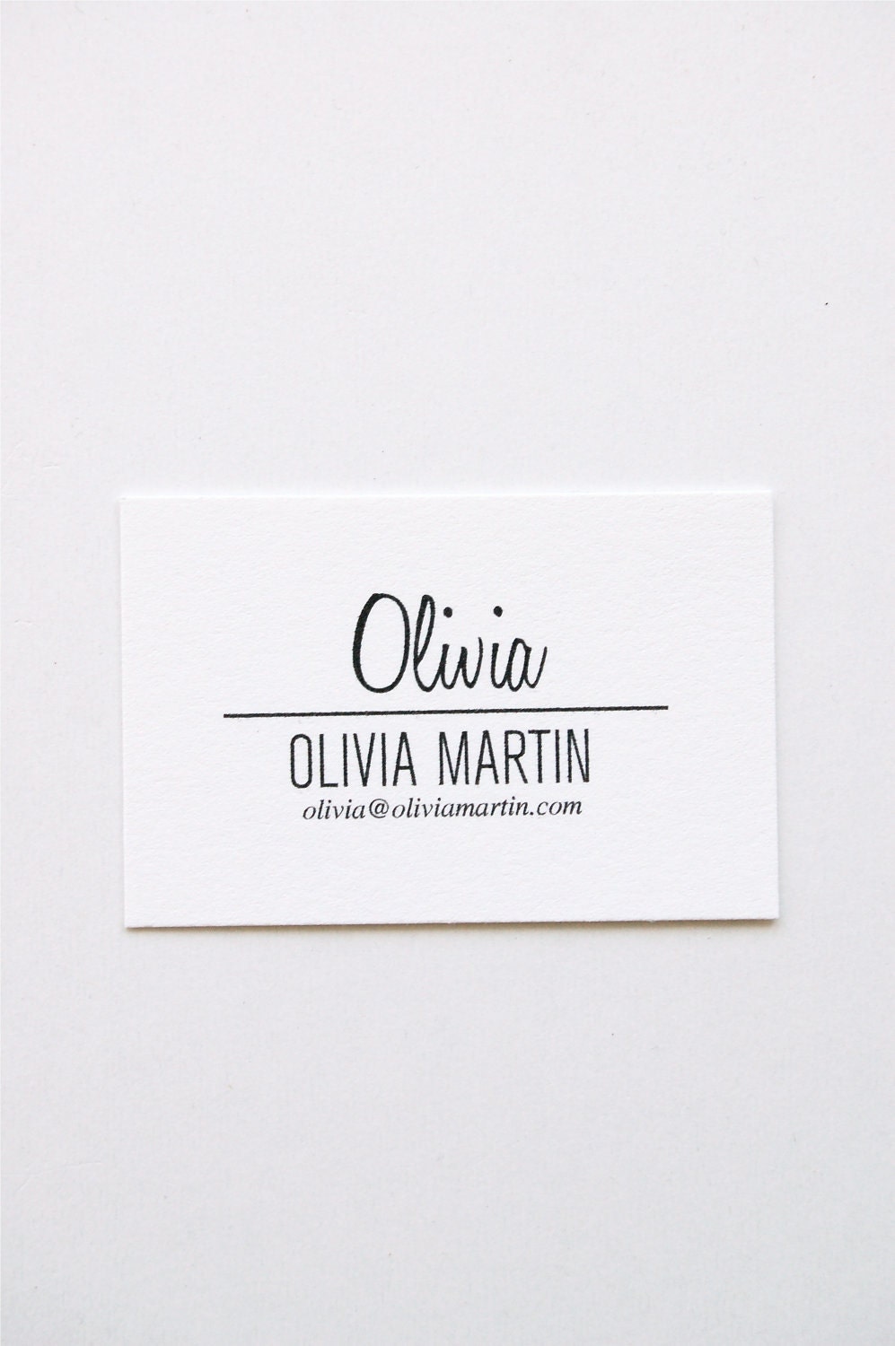 Olivia: Letterpress Calling Cards - Set of 50