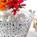 100 Lace Cupcake Wrappers Liner - SILVER FILIGREE