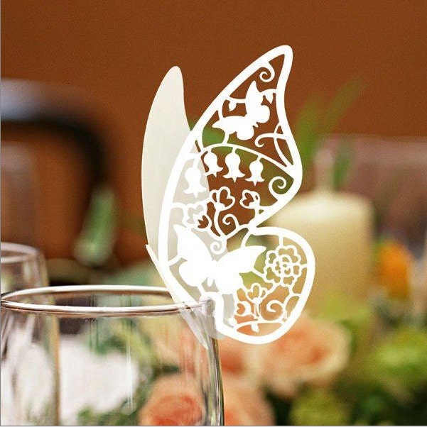 Custom listing for bodaeduynere - 250 Butterfly Paper Place Card / Escort Card / Wine Glass Card Paper for Wedding Party