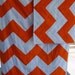 Custom Order for Belinda/Orange and White Chevron Quilt by Dreamy Vintage Sheets on Etsy