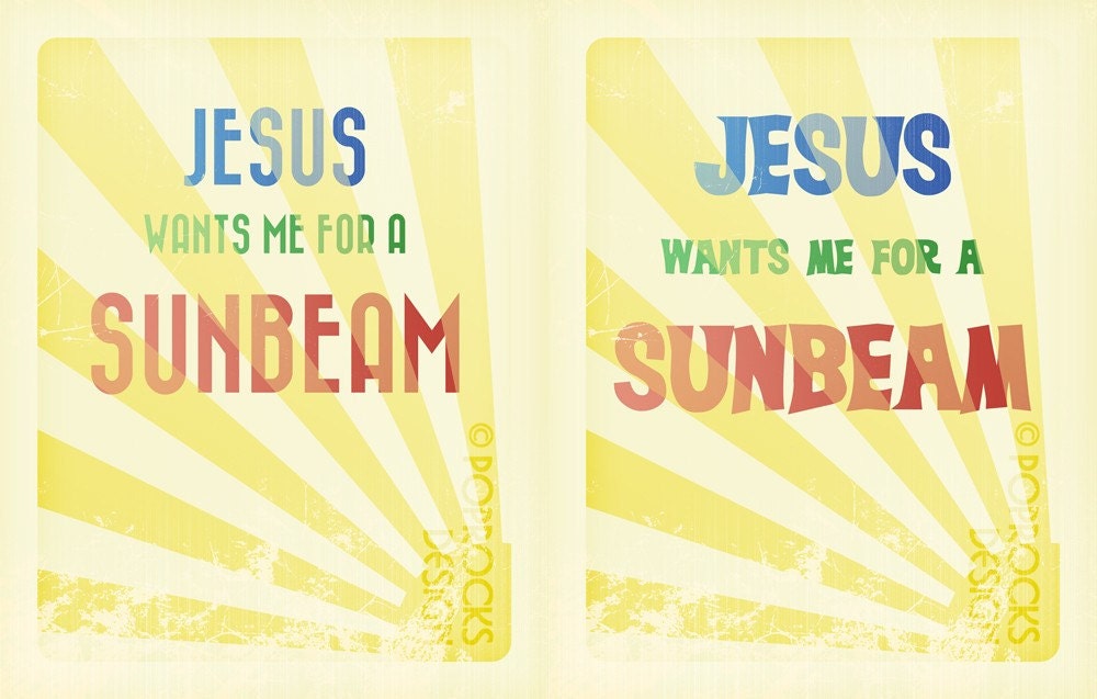 Jesus Wants Me For A Sunbeam-5x7 Wood Block-LDS/Mormon