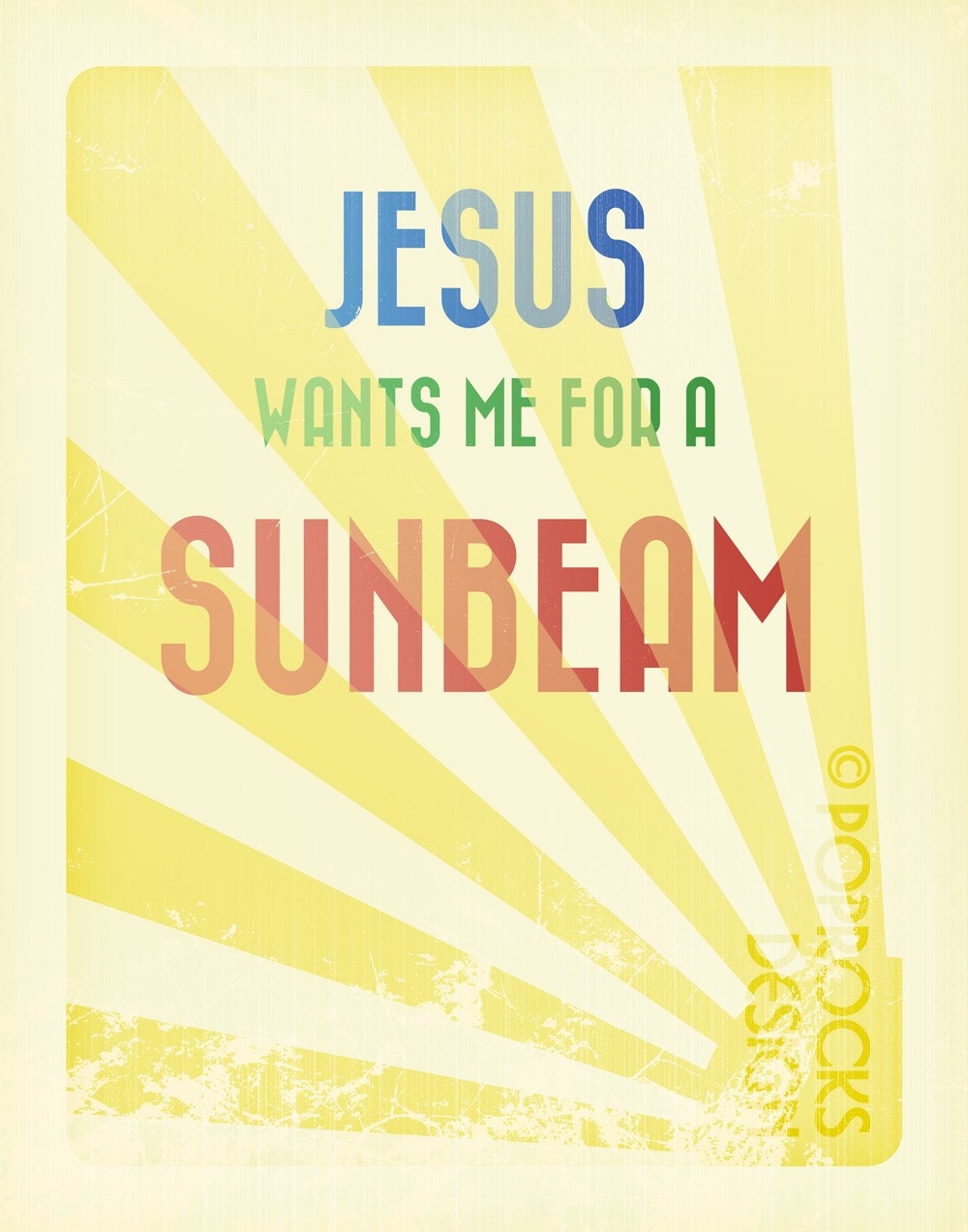Jesus Wants Me For A Sunbeam-5x7 Wood Block-LDS/Mormon