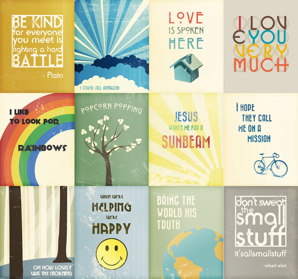 11x14 Be Kind Hard Battle Plato Art Print Grey