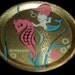 Annette Honeywell Mermaid Seahorse Retro Metal Coaster