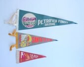 Vintage Travel Pennant Trio