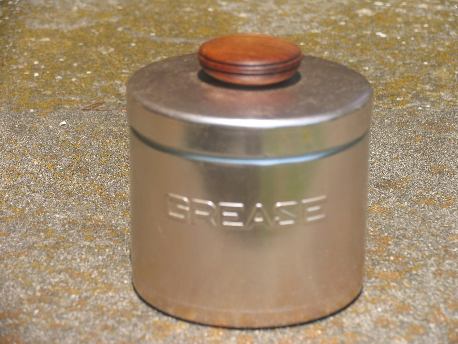 Vintage Grease Pot Aluminum Canister for by AuntSistersPicks