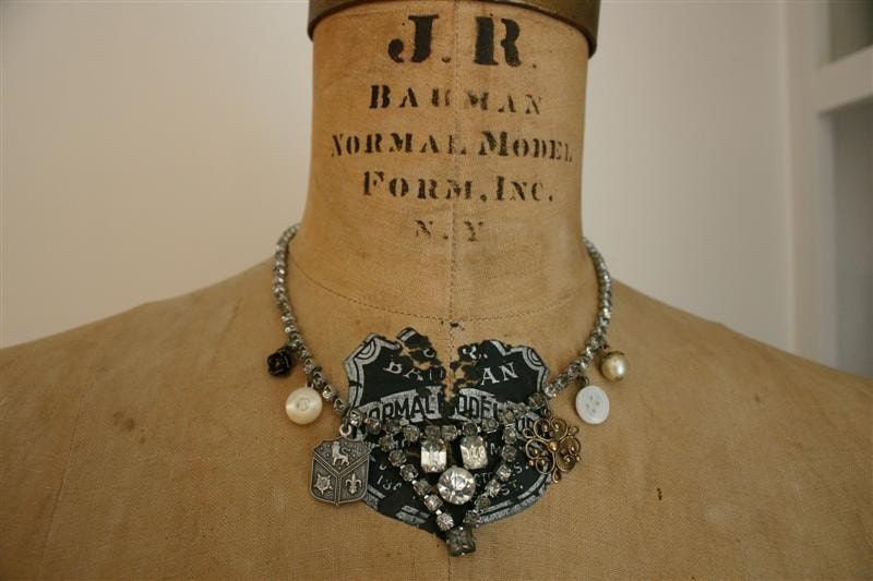 found objects necklace