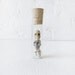 RESERVED for Mitch L - Real Deer Antler Carved Skulls in Glass cork Vial