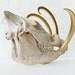 Reserved - Wild Boar Skull w/ 24k Gold Tusks