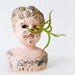 Large Antique German Rust Tin Doll with Air Plant Eye Garden