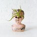 Large Antique German Rust Tin Doll with Air Plant Eye Garden