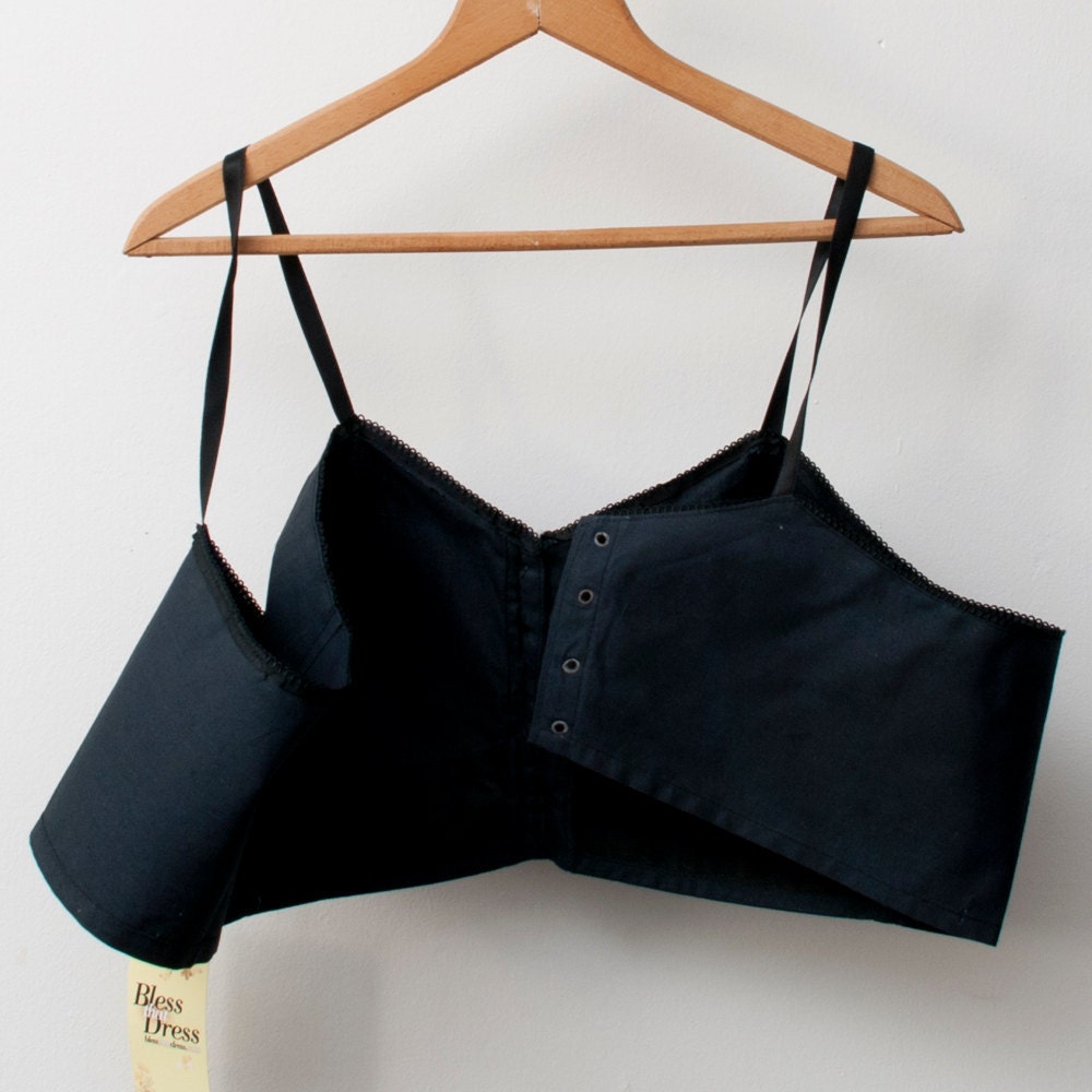 1940 black bullet bra bombshell dead stock Vintage lingerie