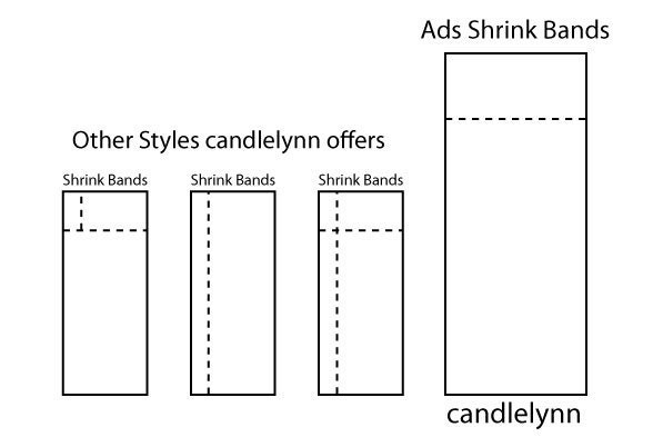 50 Lip Balm Tube Shrink Bands - 28mm x 70mm