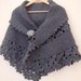 Beautiful Triangle Dark Gray Shawl -Dark Gray Shawl