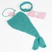 Baby mermaid photo prop- 3-6 months- 4 piece set- Made to order
