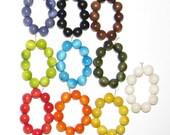 20 Lime Green Tagua Nut Beads, 9mm Rounds Beads, Organic Beads, Vegetable Ivory Beads, Natural Beads, EcoBeads