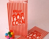 Set of 30 Vintage Inspired Popcorn Bags