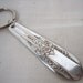 Vintage Spoon Handle Silver Plate Keyring Repurposed Flatware