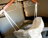 CLASSIC STYLE - Custom Wire Hanger - Custom Bride Hanger - Brides Personalized Hanger - Bridal Hanger - Bridal Dress Hanger - Wedding