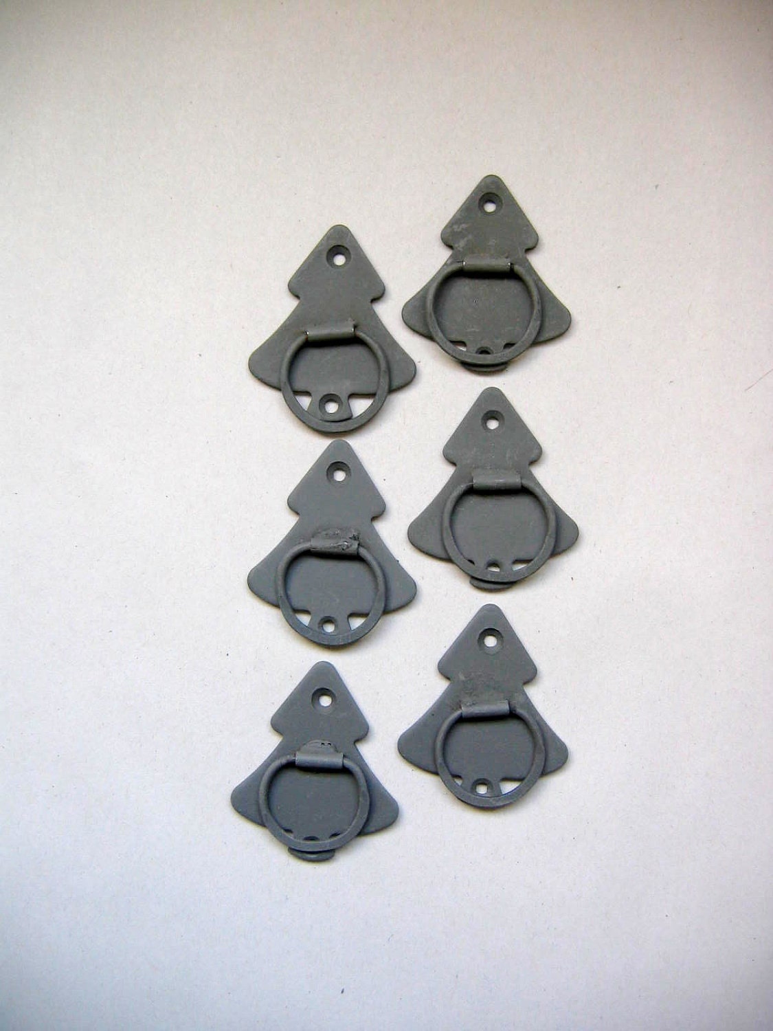 Lot of Six,Tree Shaped, Metal, Cabinet Pulls, DIY