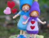 The garderner of love, Happy Valentine's Day, needle felted way to say: "I love you", Waldorf inspired