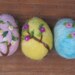 Needle felted easter egg with branches of tree