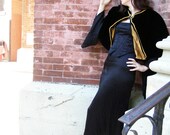 Elbow Length Capelet in Steampunk. Goth/Victorian Velvet Wrap