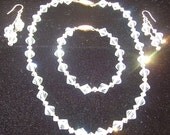 Gorgeous Iridescent Swarovski Crystal and 14K Gold Bridal/Special Occasion Set