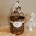 Wedding Card Holder in Antique Gold and White Ribbon